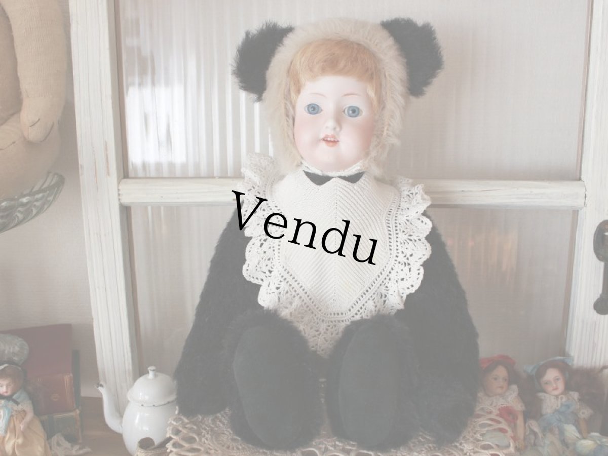 画像1: Panda Doll/Armand Marseille Head/15in/Germany (1)