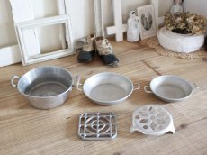 画像1: Antique Doll House kitchen Set B /France (1)