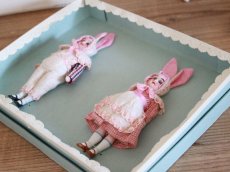 画像6: Gebruder Kuhnlenz Easter Bunny Pair Box  B /5 1/2in/Germany (6)