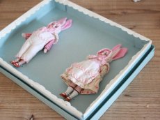画像4: Gebruder Kuhnlenz Easter Bunny Pair Box A/5 1/2in/Germany (4)