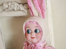 画像5: Rare!!Armand Marseille Googly  Easter Bunny / 9in /Pink/ Germany (5)