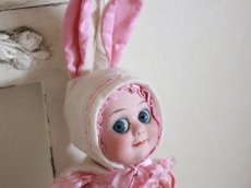 画像4: Rare!!Armand Marseille Googly  Easter Bunny / 9in /Pink/ Germany (4)