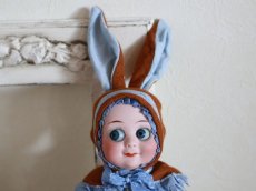 画像2: Rare!!Armand Marseille Googly  Easter Bunny / 9in /Blue/ Germany (2)