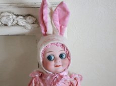 画像2: Rare!!Armand Marseille Googly  Easter Bunny / 9in /Pink/ Germany (2)
