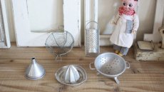 画像1: Antique Doll House kitchen Set C /France (1)