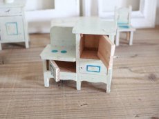 画像9: RARE!! Antique Doll House Furniture Kitchen SET (9)
