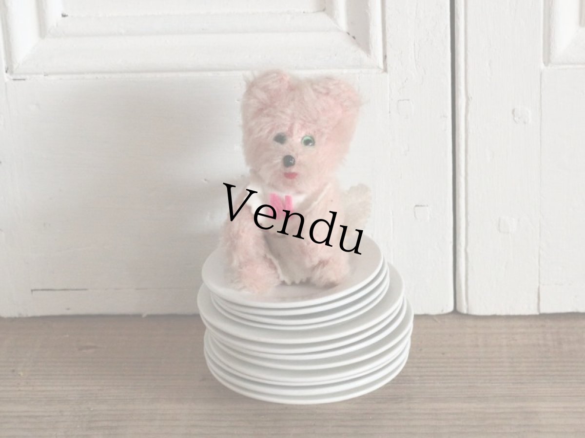 画像1: Antique Pink Bear / 4.5in / French (1)