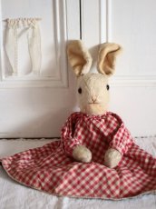 画像2: Cute Gingham Check Flip Bear&Bunny (2)