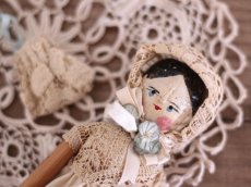 画像8: Wooden Peg Doll  /10in//--sale-- (8)