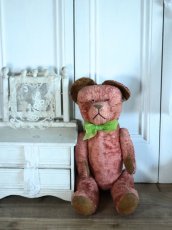 画像1: Cute!! French Antique Pink Bear / France (1)