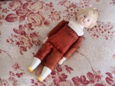 画像9: RARE!! Red cloth body doll / 6.5in / Germany (9)