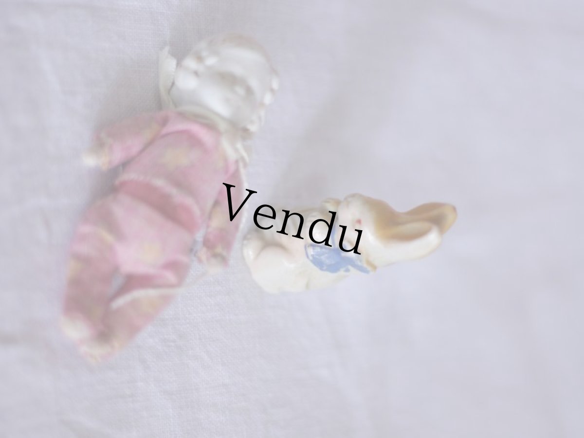 画像13: Bisque Doll&Lapin set//--sale-- (13)