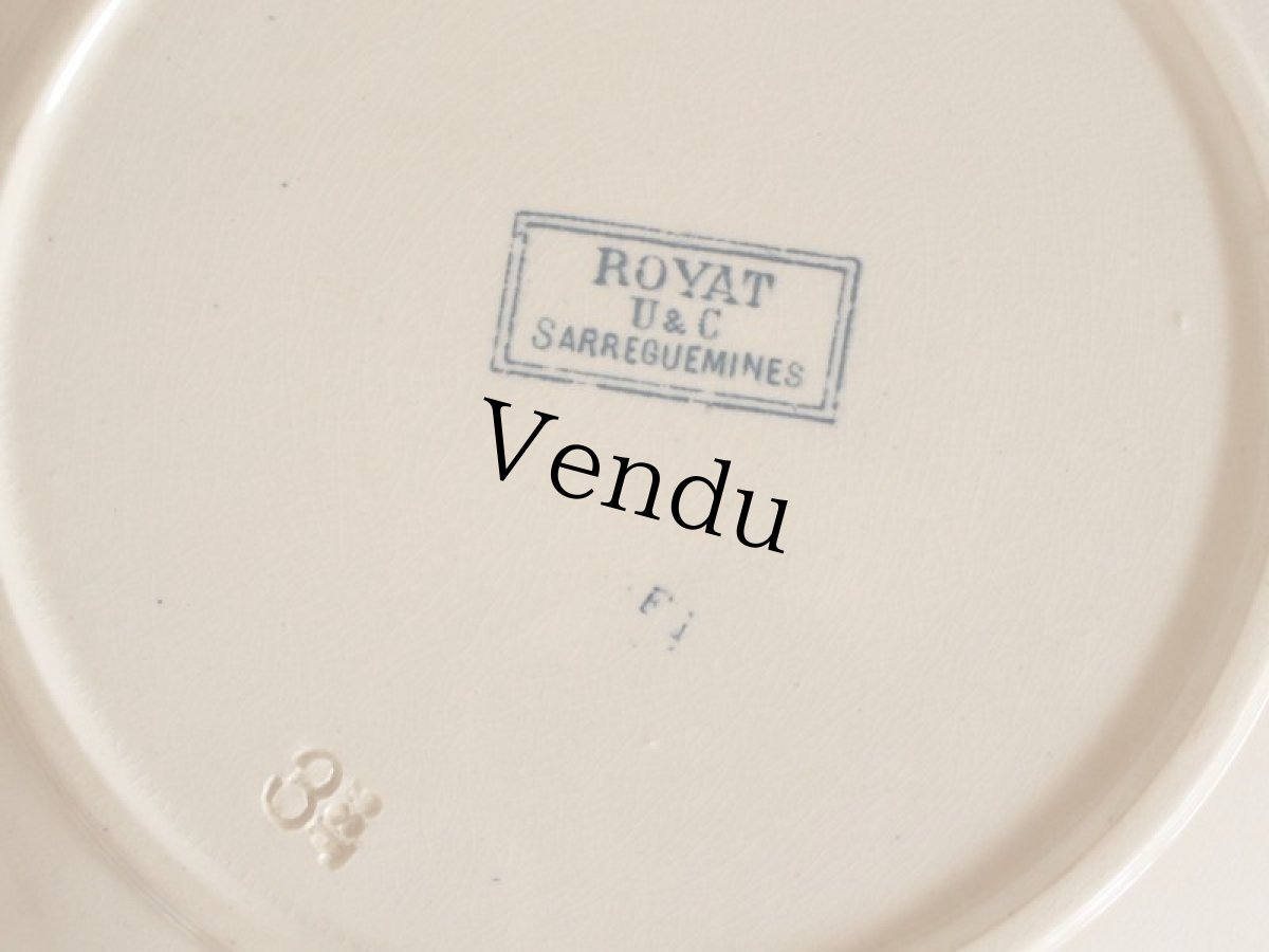 画像6: Sarreguemines U&C/ Royat / Plate / 25cm /France (6)