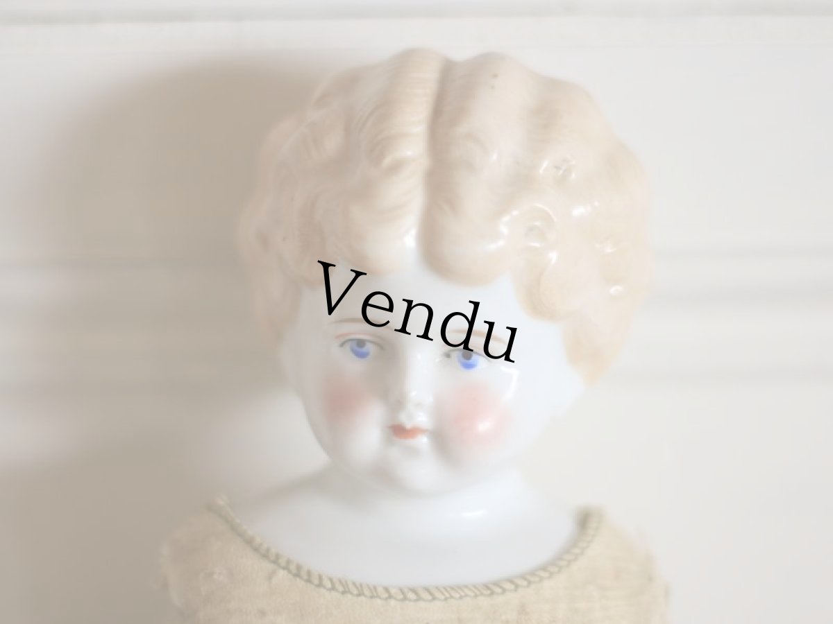 画像2: RARE!! Kestner leather body China Head Doll / 12.5in /Germany (2)