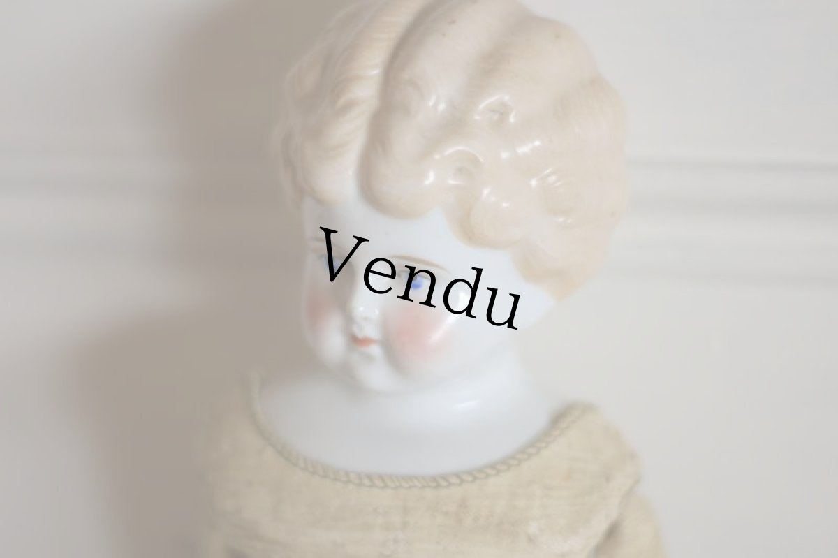 画像3: RARE!! Kestner leather body China Head Doll / 12.5in /Germany (3)