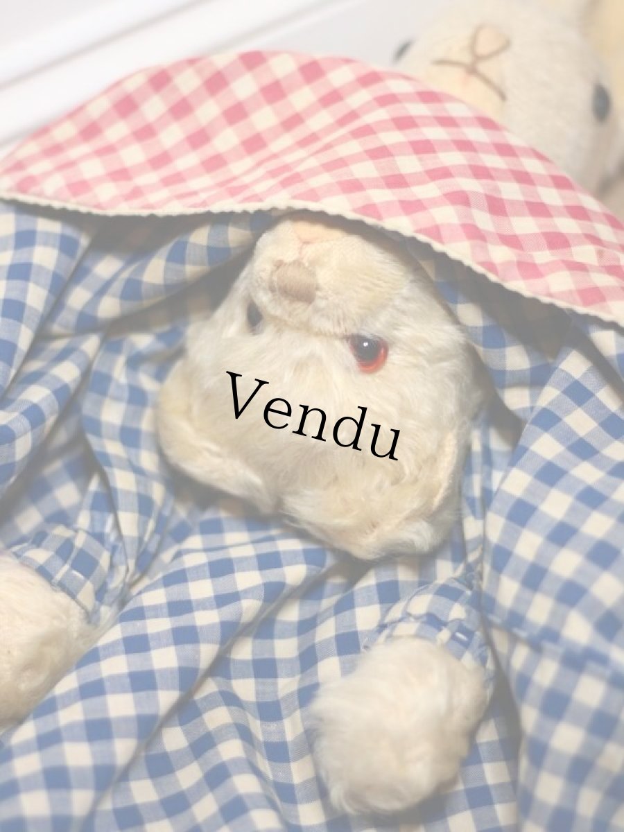 画像16: Cute Gingham Check Flip Bear&Bunny (16)