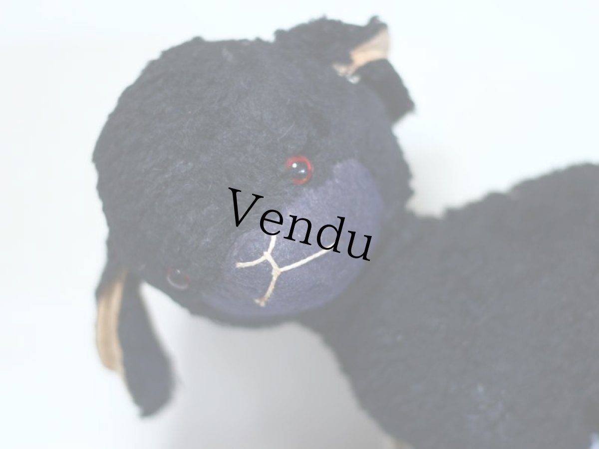 画像2: RARE!!Antique Knickerbocker Black Lamb (2)