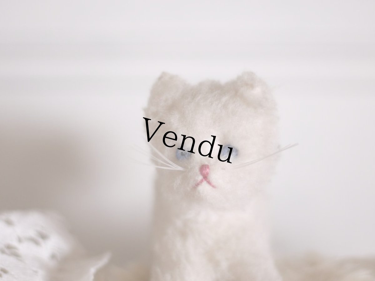 画像2: Antique White Cat/France (2)