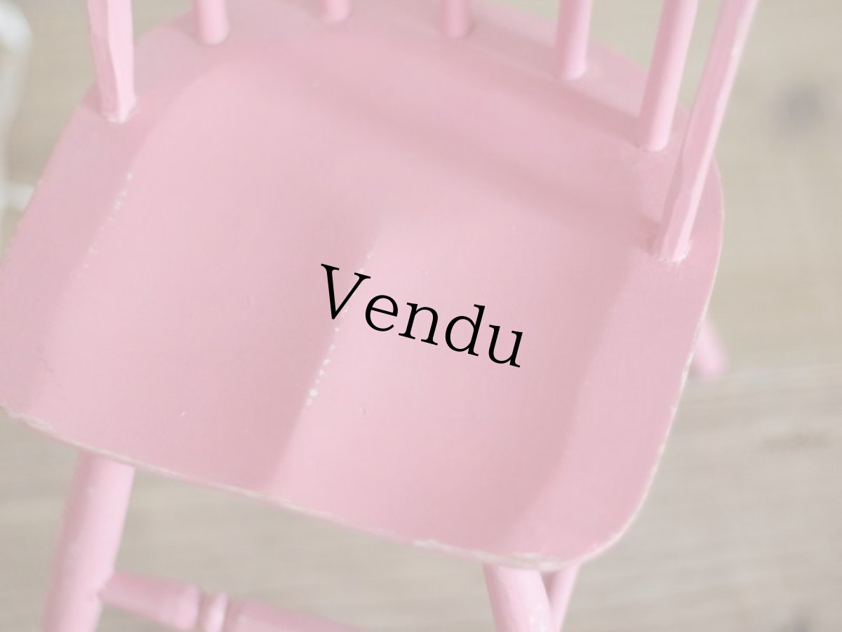 画像7: Doll house Pink wood chair / France (7)