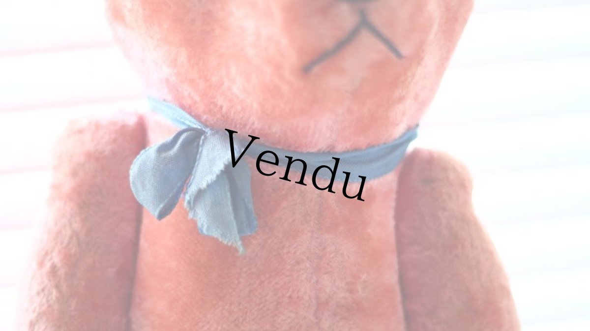 画像9: RARE!!Pink Le Jouet Paris Massy/J.P.M. Bear/size BIG LLL 50cm/France (9)