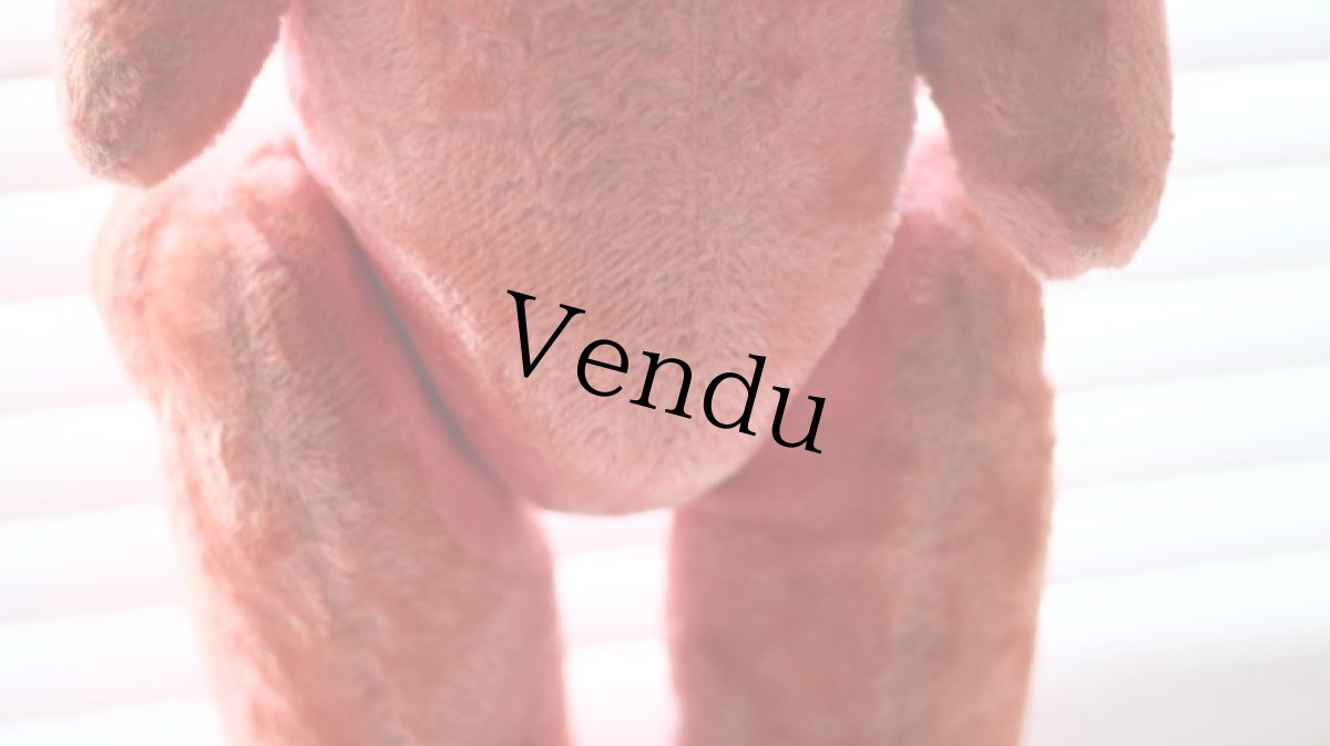 画像8: RARE!!Pink Le Jouet Paris Massy/J.P.M. Bear/size BIG LLL 50cm/France (8)