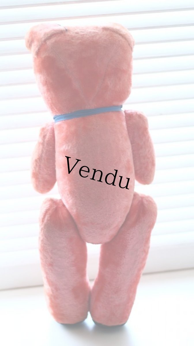 画像11: RARE!!Pink Le Jouet Paris Massy/J.P.M. Bear/size BIG LLL 50cm/France (11)