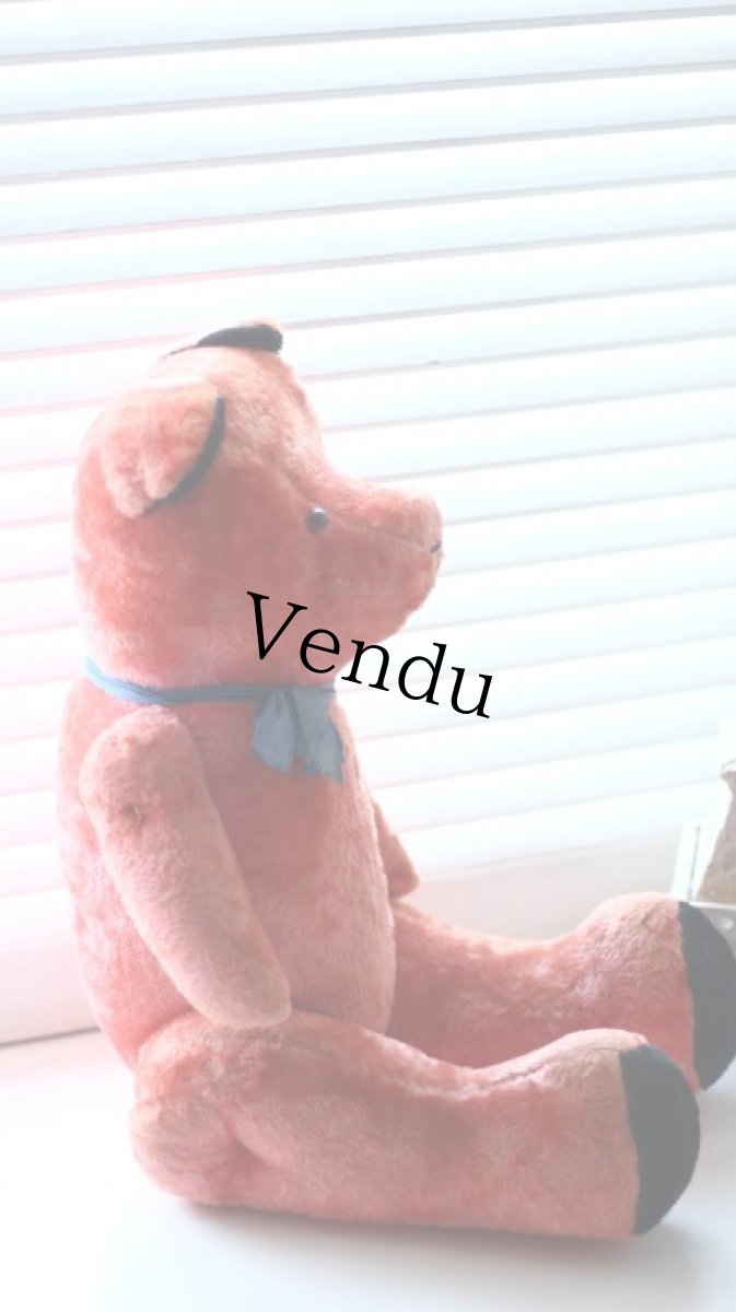 画像7: RARE!!Pink Le Jouet Paris Massy/J.P.M. Bear/size BIG LLL 50cm/France (7)