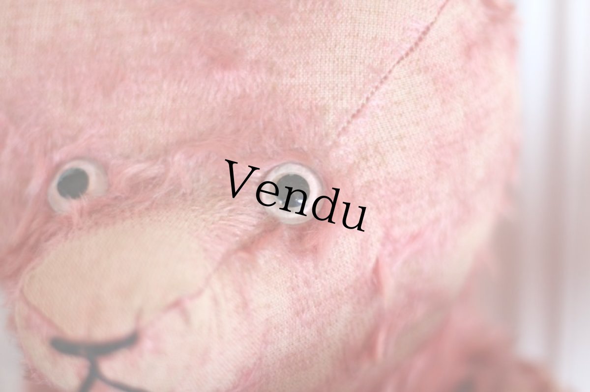 画像9: RARE!!! PINK JPM /Le Jouet Paris Massy/J.P.M. Bear/62cm/France (9)