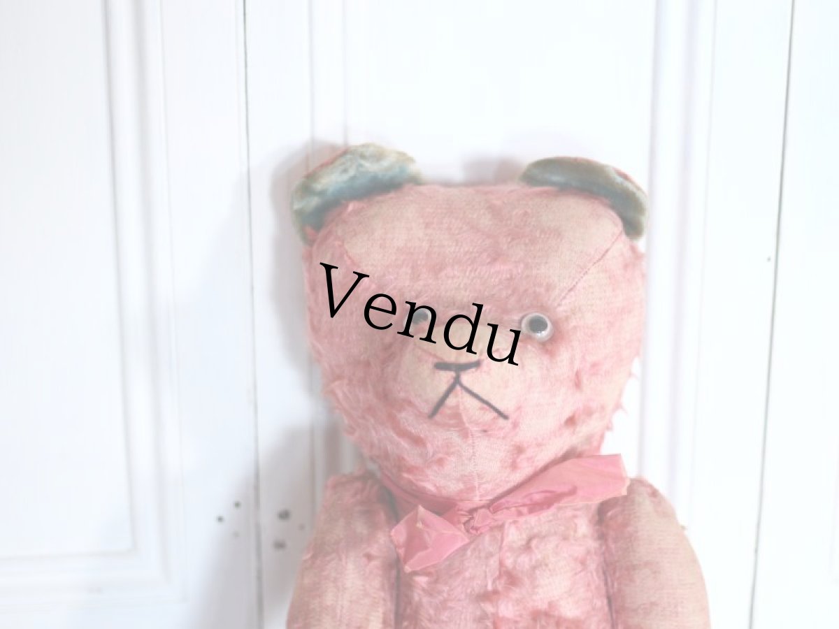 画像2: RARE!!! PINK JPM /Le Jouet Paris Massy/J.P.M. Bear/62cm/France (2)