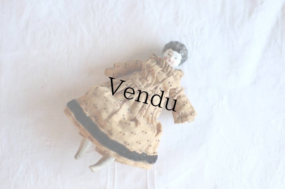 画像6: RARE!! Old Mini China head doll&Chair Set/Germany (6)