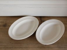 画像1: Maastricht窯 Petrus Regout Oval dish 2set /Creem/Dolls Tableware (1)