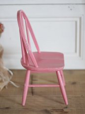 画像6: Doll house Pink wood chair / France (6)