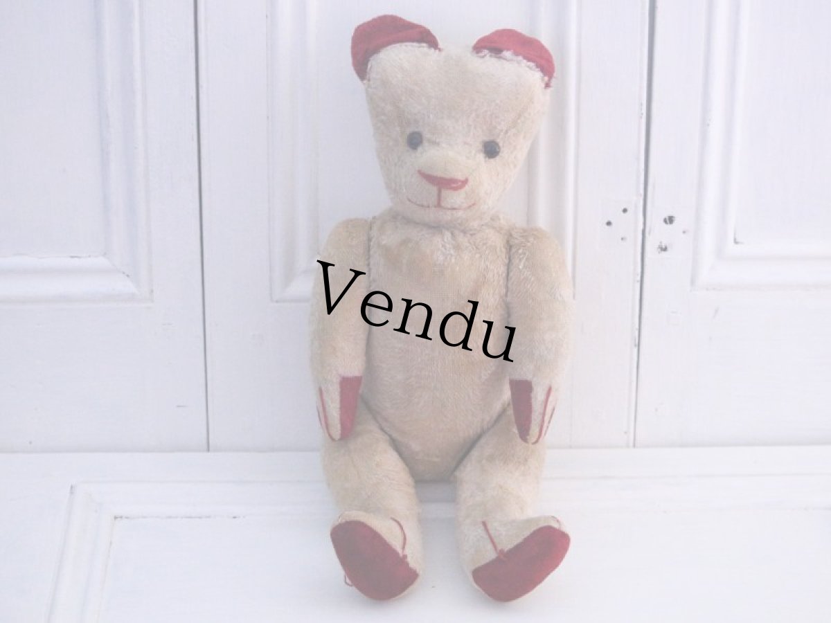 画像1: RARE!!! Red Ear /Le Jouet Paris Massy/J.P.M. Bear/42cm/France (1)