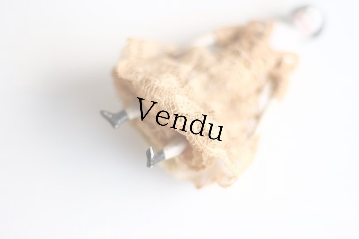 画像7: Old Mini China head doll&Chair Set/Germany (7)