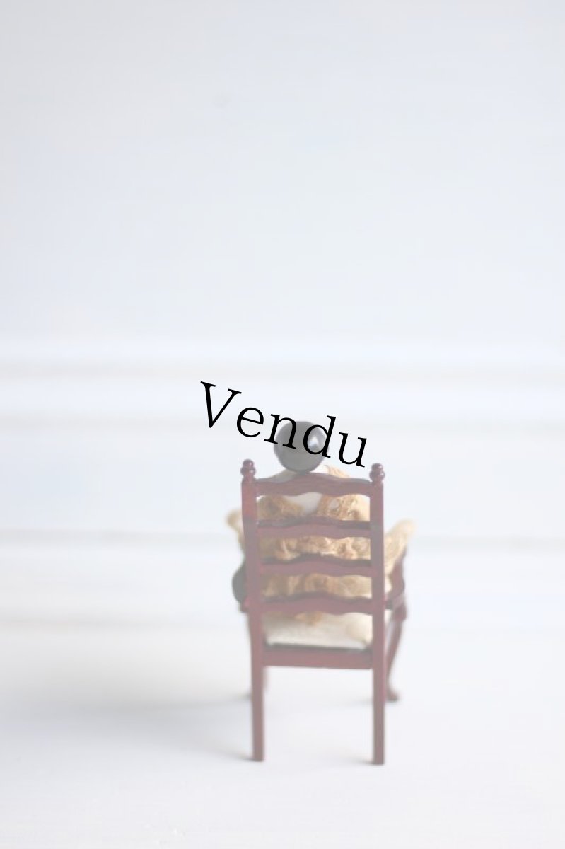 画像6: Old Mini China head doll&Chair Set/Germany (6)