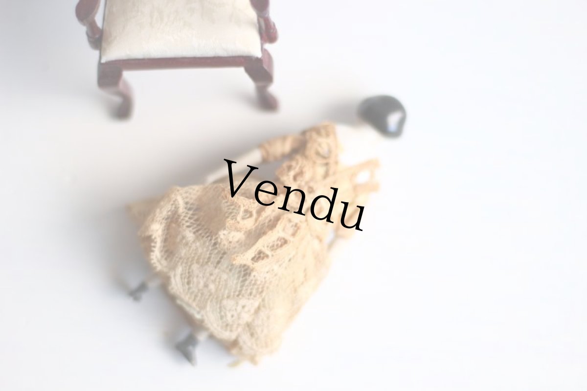 画像9: Old Mini China head doll&Chair Set/Germany (9)