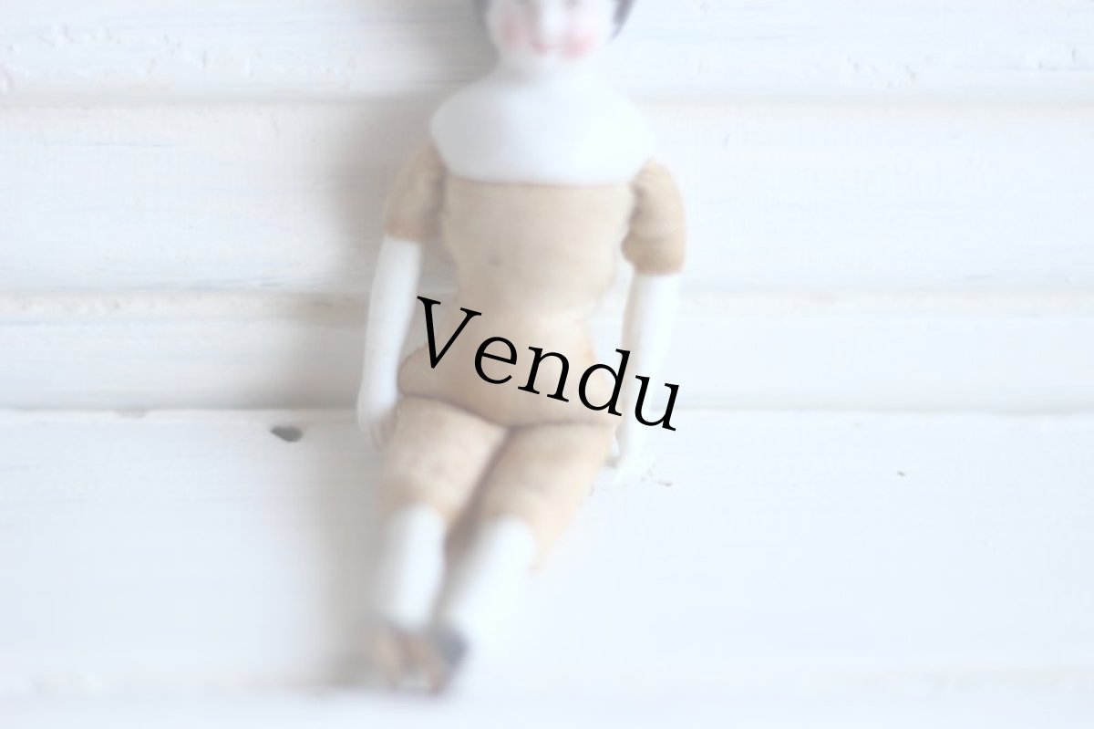 画像4: RARE!! Old Mini China head doll&小さな器 Set/Germany (4)