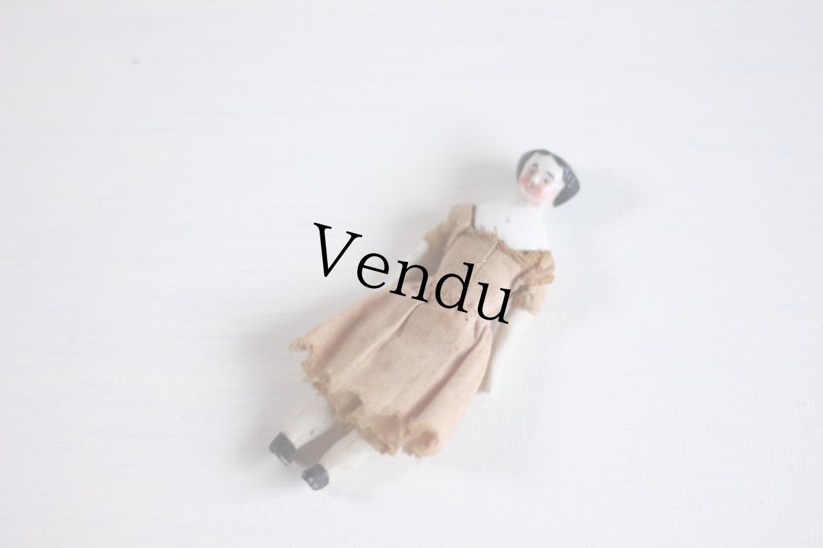 画像3: RARE!! Old Mini China head doll&小さな器 Set/Germany (3)