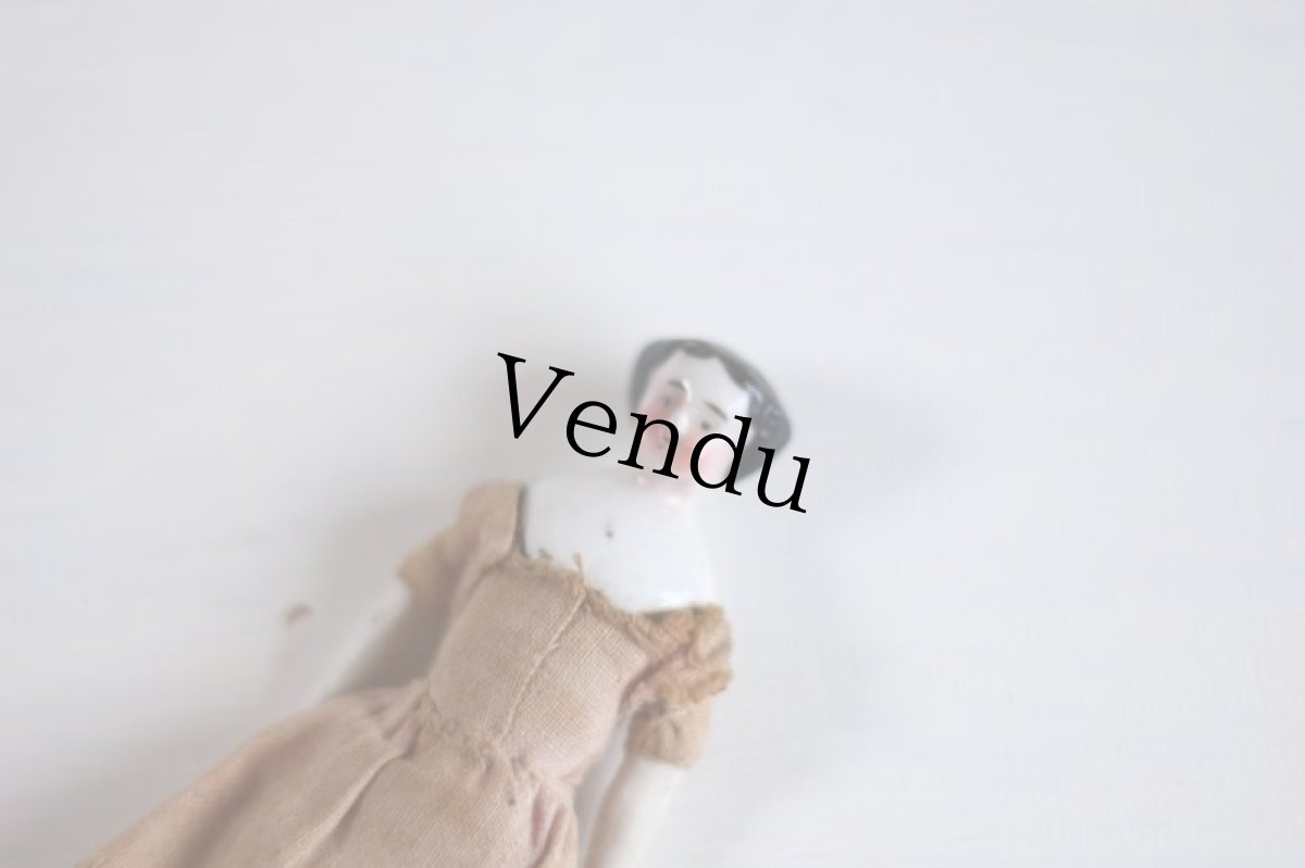 画像6: RARE!! Old Mini China head doll&小さな器 Set/Germany (6)