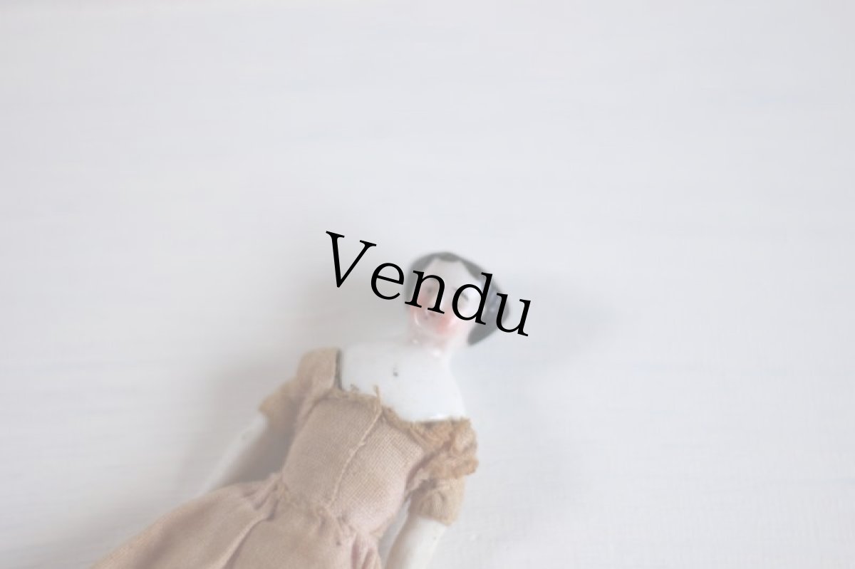 画像4: RARE!! Old Mini China head doll&小さな器 Set/Germany (4)