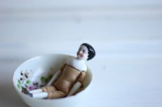 画像9: RARE!! Old Mini China head doll&小さな器 Set/Germany (9)