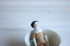 画像8: RARE!! Old Mini China head doll&小さな器 Set/Germany (8)