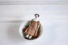 画像1: RARE!! Old Mini China head doll&小さな器 Set/Germany (1)