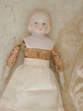 画像5: Rare!! Hertwig Print body china head doll //7in (5)