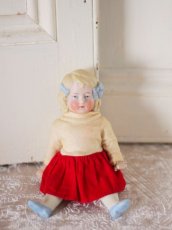 画像1:  Blue ribbon All bisque doll  // 6.5in (1)