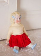 画像3:  Blue ribbon All bisque doll  // 6.5in (3)