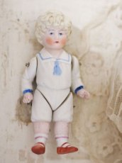 画像6: Hertwig All Bisque Doll //sailor blue ribbon//4.5in (6)