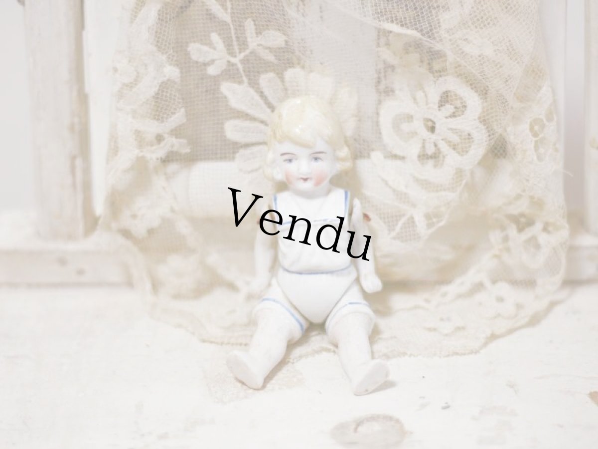 画像1: Hertwig All Bisque Doll //sailor//4in (1)