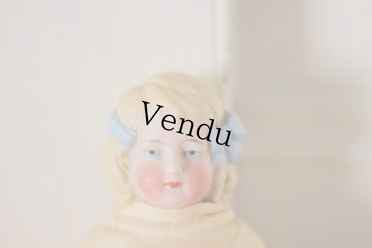 画像2:  Blue ribbon All bisque doll  // 6.5in (2)