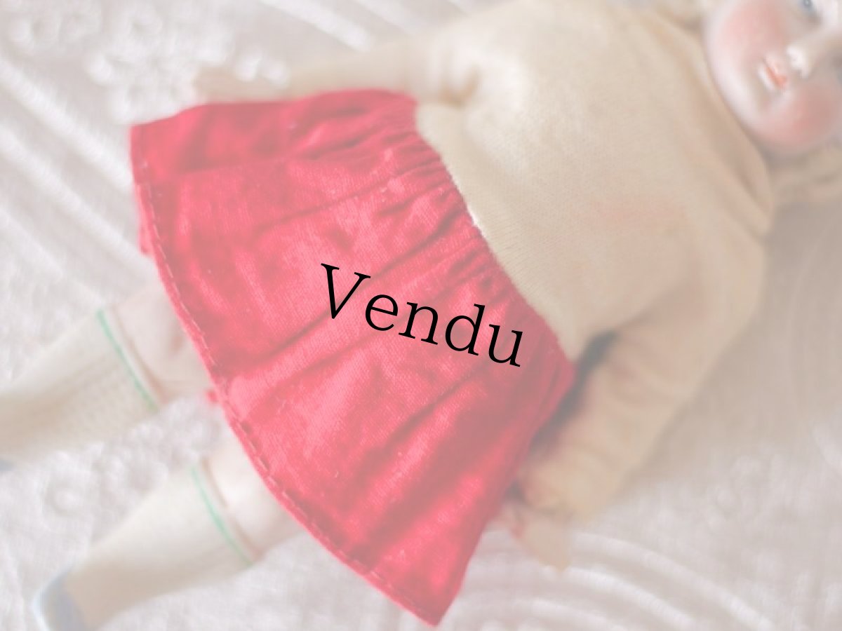 画像7:  Blue ribbon All bisque doll  // 6.5in (7)